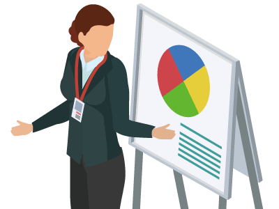 説明するスタッフ